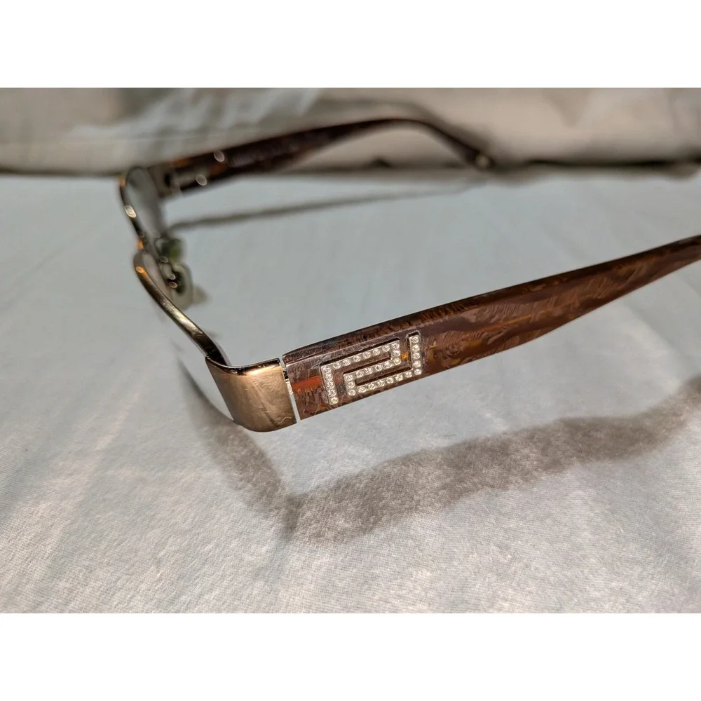 Versace MOD.1122-B 1061 Eyeglasses Brown Rectangular Full Rim Frames 51-17-135